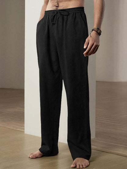 Ultimate Comfort Men's Casual Linen Sports Trousers - Breathable & Loose Fit for Effortless Style - MENLL