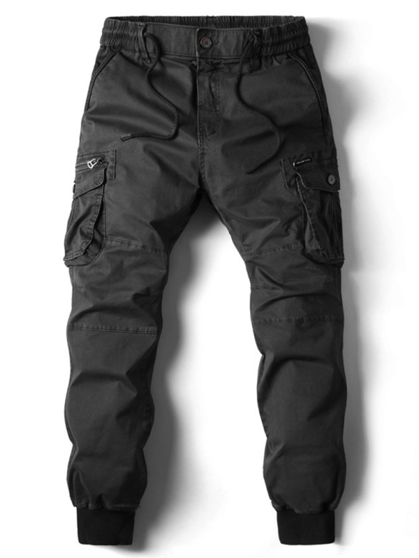 Essential Men's Solid Cargo Pants - Effortless Style and Comfort for Every Adventure - MENLL