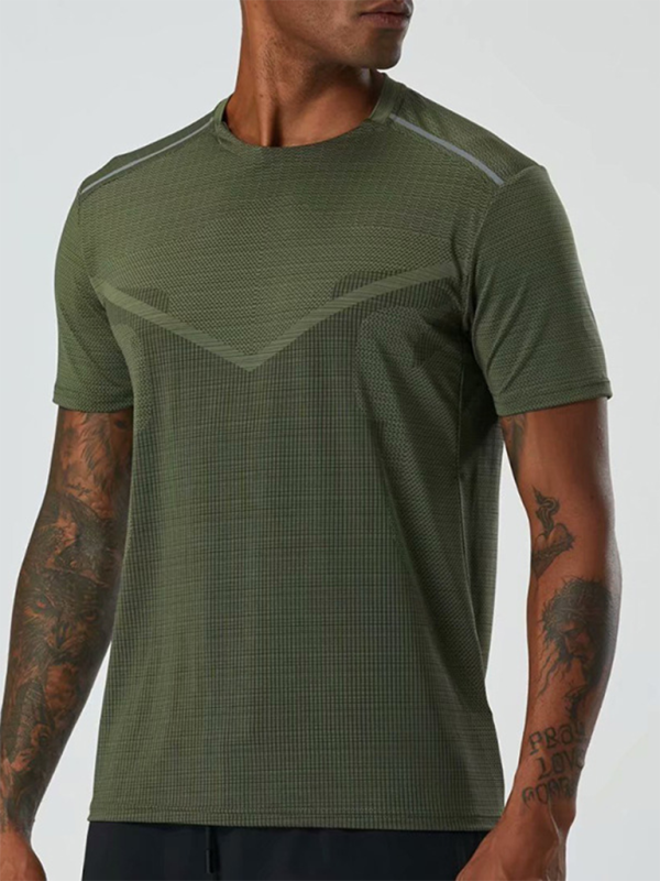 Men's Quick-Dry Short Sleeve Athletic T-Shirt - Ultimate Comfort for Running & Training - MENLL