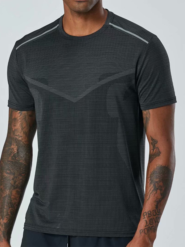 Men's Quick-Dry Short Sleeve Athletic T-Shirt - Ultimate Comfort for Running & Training - MENLL
