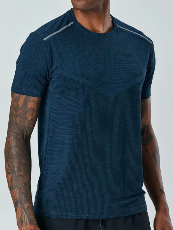 Men's Quick-Dry Short Sleeve Athletic T-Shirt - Ultimate Comfort for Running & Training - MENLL