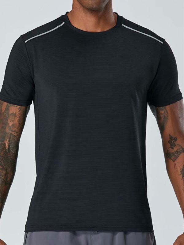 Men's Quick-Dry Short Sleeve Athletic T-Shirt - Ultimate Comfort for Running & Training - MENLL