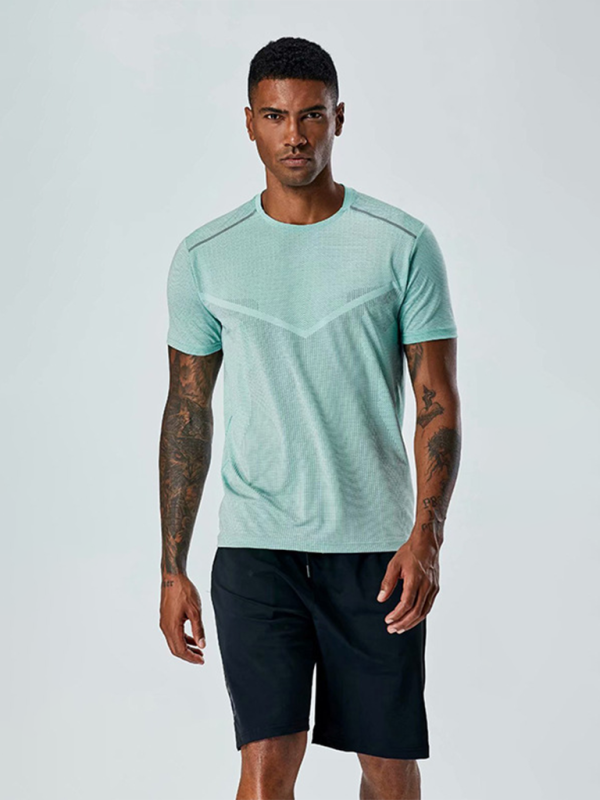 Men's Quick-Dry Short Sleeve Athletic T-Shirt - Ultimate Comfort for Running & Training - MENLL