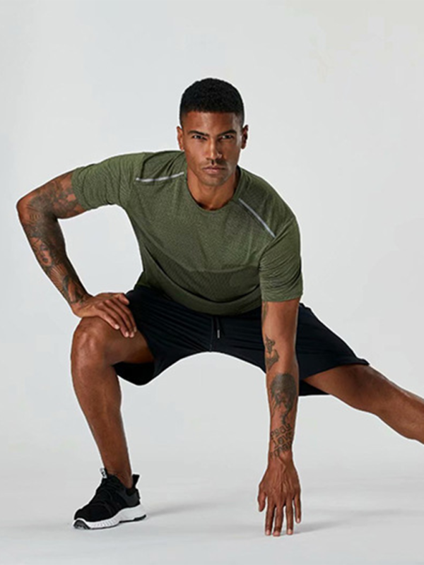 Men's Quick-Dry Short Sleeve Athletic T-Shirt - Ultimate Comfort for Running & Training - MENLL