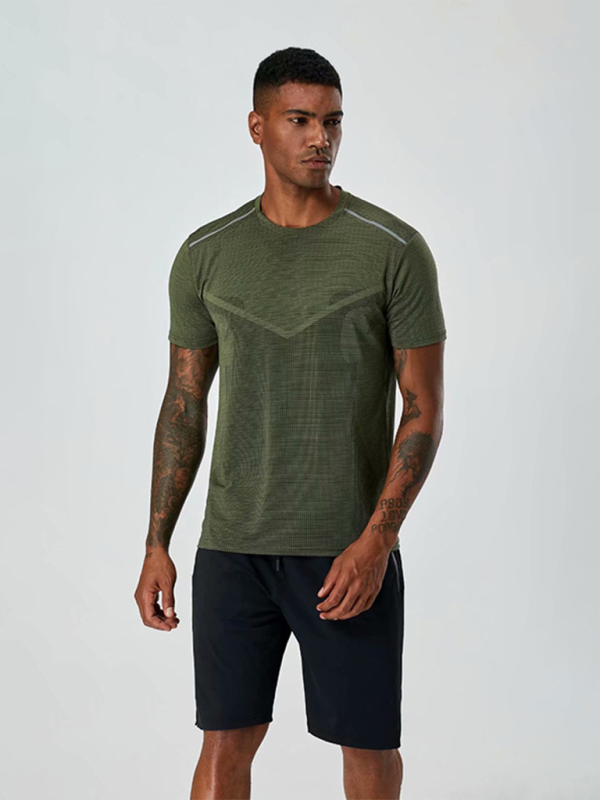 Men's Quick-Dry Short Sleeve Athletic T-Shirt - Ultimate Comfort for Running & Training - MENLL