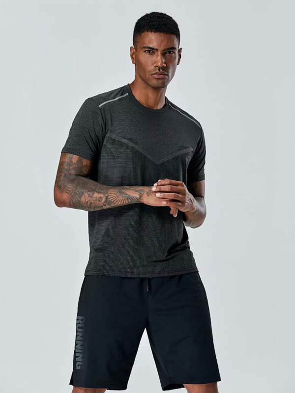 Men's Quick-Dry Short Sleeve Athletic T-Shirt - Ultimate Comfort for Running & Training - MENLL