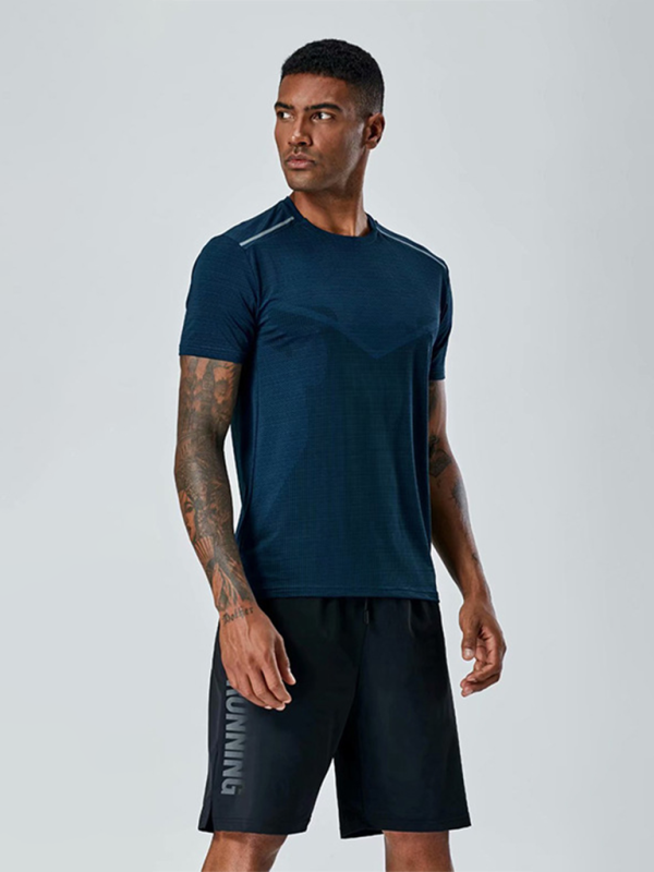 Men's Quick-Dry Short Sleeve Athletic T-Shirt - Ultimate Comfort for Running & Training - MENLL
