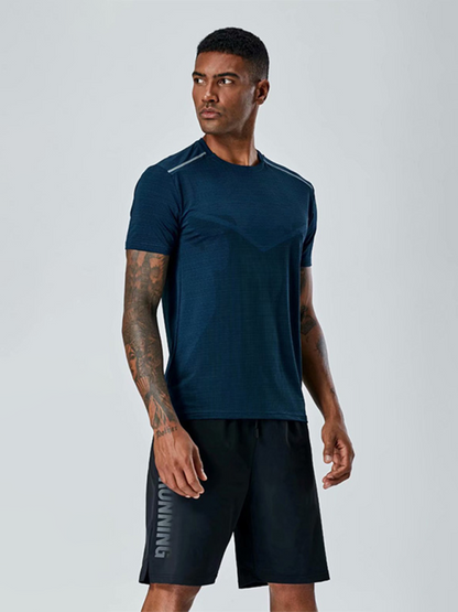 Men's Quick-Dry Short Sleeve Athletic T-Shirt - Ultimate Comfort for Running & Training - MENLL