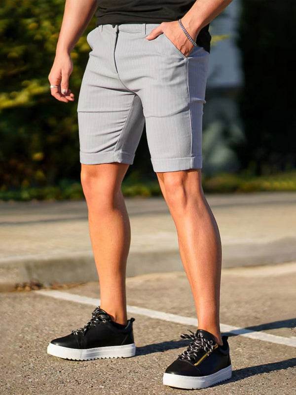 Men's plus size stylish plaid shorts for casual spring-summer look.
