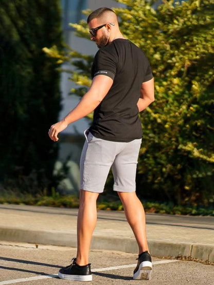 Stylish Men's Plus Size Slim Fit Plaid Shorts for Casual Spring-Summer Vibes - MENLL