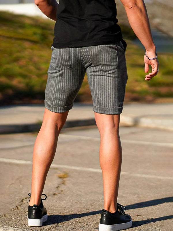 Stylish Men's Plus Size Slim Fit Plaid Shorts for Casual Spring-Summer Vibes - MENLL