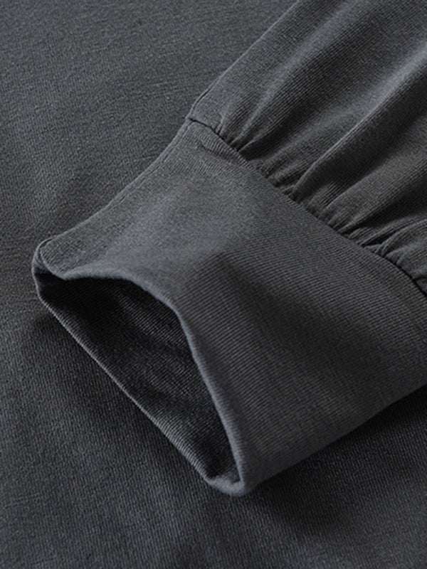 Stylish Men's Solid Color Lace-Up Pullover Hoodie for Year-Round Casual Comfort - MENLL
