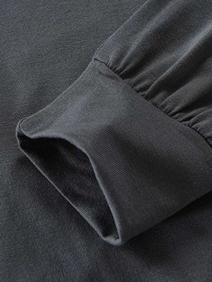 Stylish Men's Solid Color Lace-Up Pullover Hoodie for Year-Round Casual Comfort - MENLL