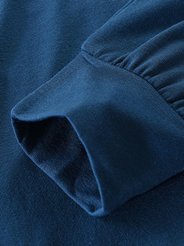 Stylish Men's Solid Color Lace-Up Pullover Hoodie for Year-Round Casual Comfort - MENLL