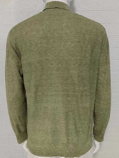 Sleek Slim-Fit Men's Turtleneck Pullover - Cozy Autumn-Winter Essential - MENLL