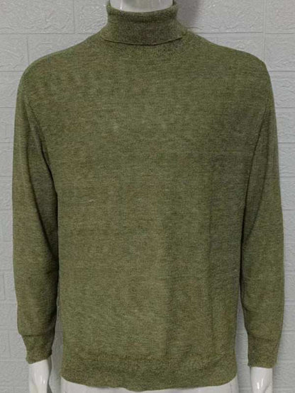 Sleek Slim-Fit Men's Turtleneck Pullover - Cozy Autumn-Winter Essential - MENLL
