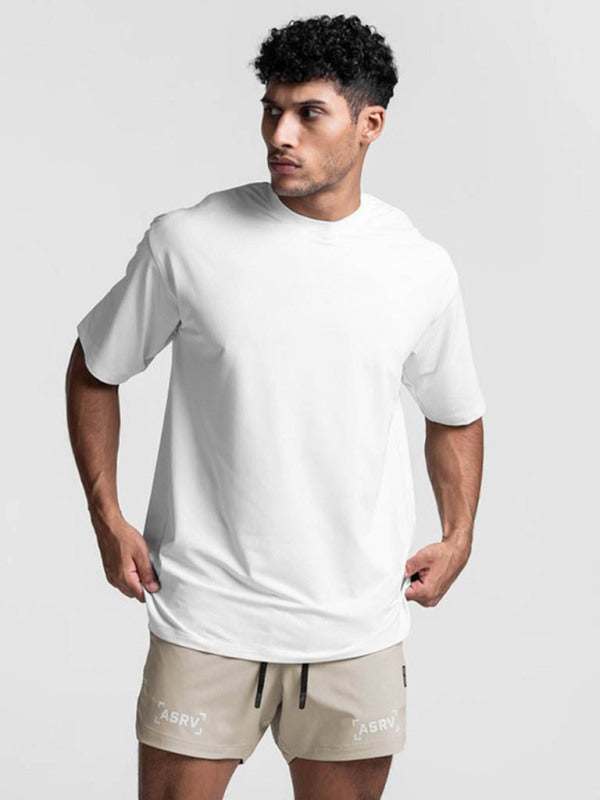 Ultimate Quick-Dry Men's Solid Color Sports Tee - Perfect for Everyday Adventures! - MENLL