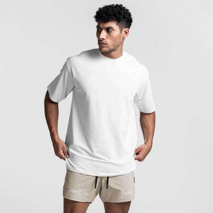 Ultimate Quick-Dry Men's Solid Color Sports Tee - Perfect for Everyday Adventures! - MENLL