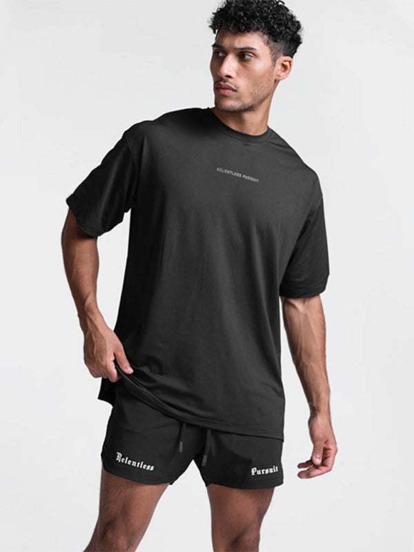 Ultimate Quick-Dry Men's Solid Color Sports Tee - Perfect for Everyday Adventures! - MENLL