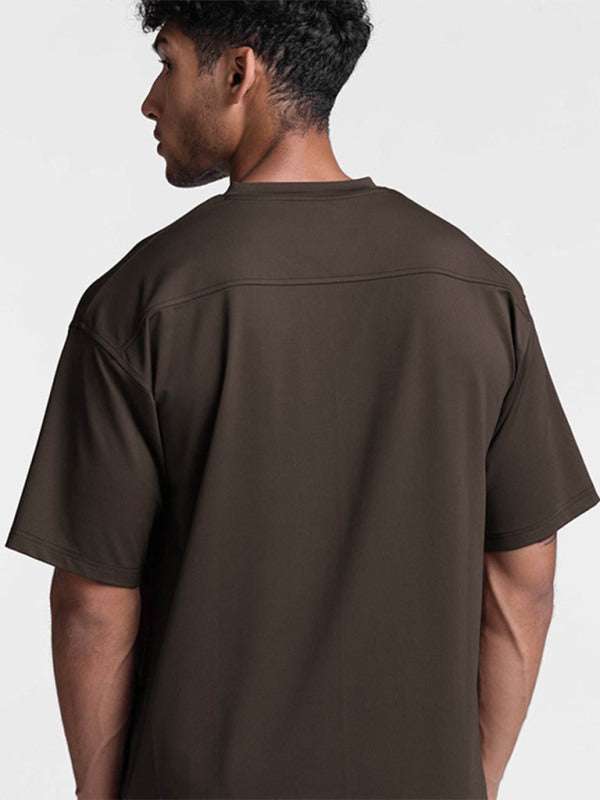 Ultimate Quick-Dry Men's Solid Color Sports Tee - Perfect for Everyday Adventures! - MENLL