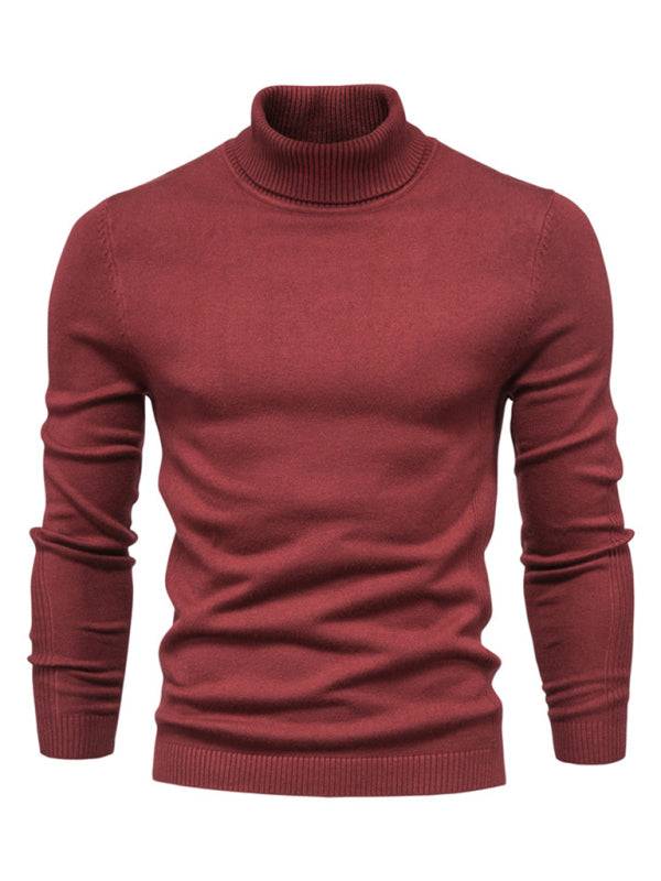 Cozy Casual Turtleneck Pullover Sweater for Men - Perfect Spring-Summer Knitwear! - MENLL