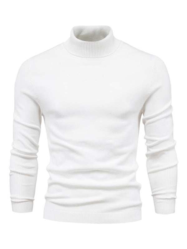 Cozy Casual Turtleneck Pullover Sweater for Men - Perfect Spring-Summer Knitwear! - MENLL