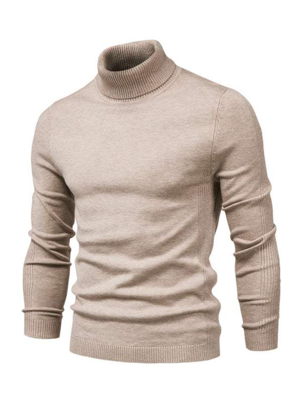 Cozy Casual Turtleneck Pullover Sweater for Men - Perfect Spring-Summer Knitwear! - MENLL