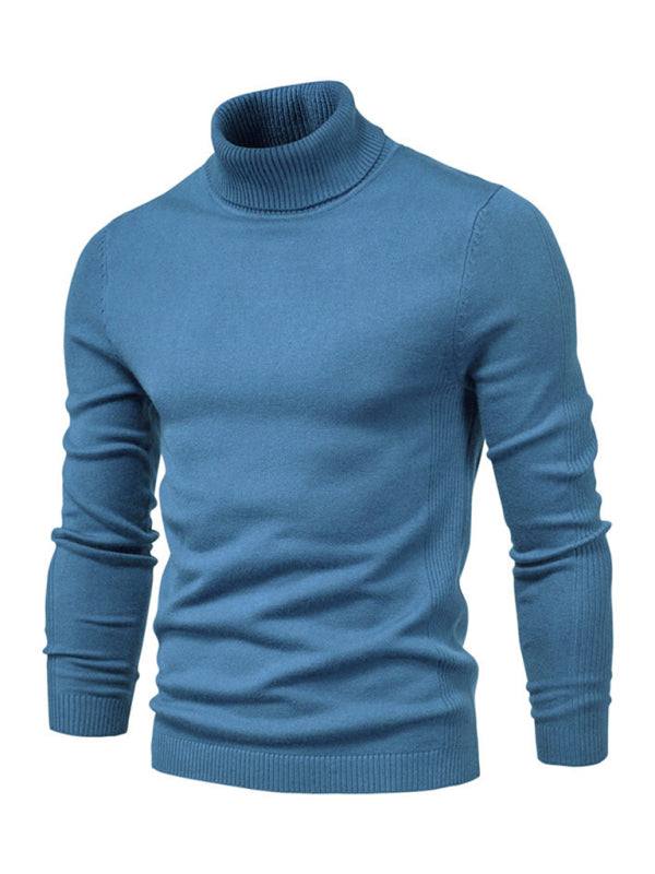 Cozy Casual Turtleneck Pullover Sweater for Men - Perfect Spring-Summer Knitwear! - MENLL
