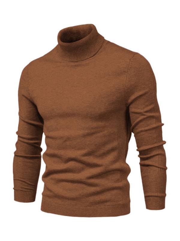 Cozy Casual Turtleneck Pullover Sweater for Men - Perfect Spring-Summer Knitwear! - MENLL