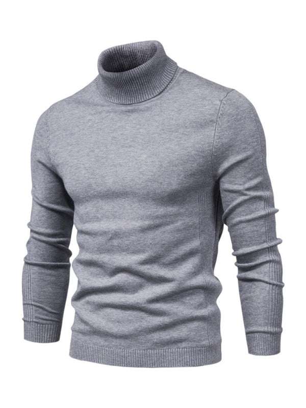 Cozy Casual Turtleneck Pullover Sweater for Men - Perfect Spring-Summer Knitwear! - MENLL