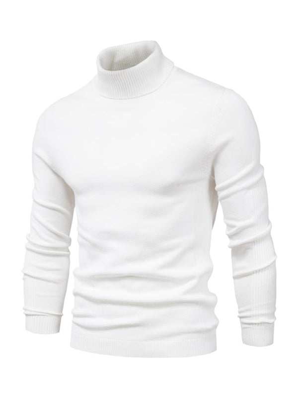 Cozy Casual Turtleneck Pullover Sweater for Men - Perfect Spring-Summer Knitwear! - MENLL