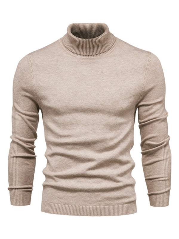 Cozy Casual Turtleneck Pullover Sweater for Men - Perfect Spring-Summer Knitwear! - MENLL