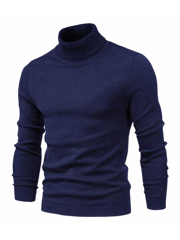 Cozy Casual Turtleneck Pullover Sweater for Men - Perfect Spring-Summer Knitwear! - MENLL