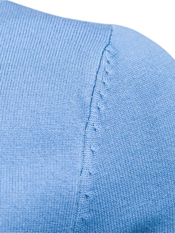 Cozy Casual Turtleneck Pullover Sweater for Men - Perfect Spring-Summer Knitwear! - MENLL