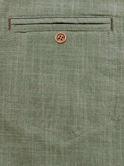 Luxe Linen Blend Short-Sleeve Casual Shirt for Men - Perfect for Spring-Summer Comfort - MENLL