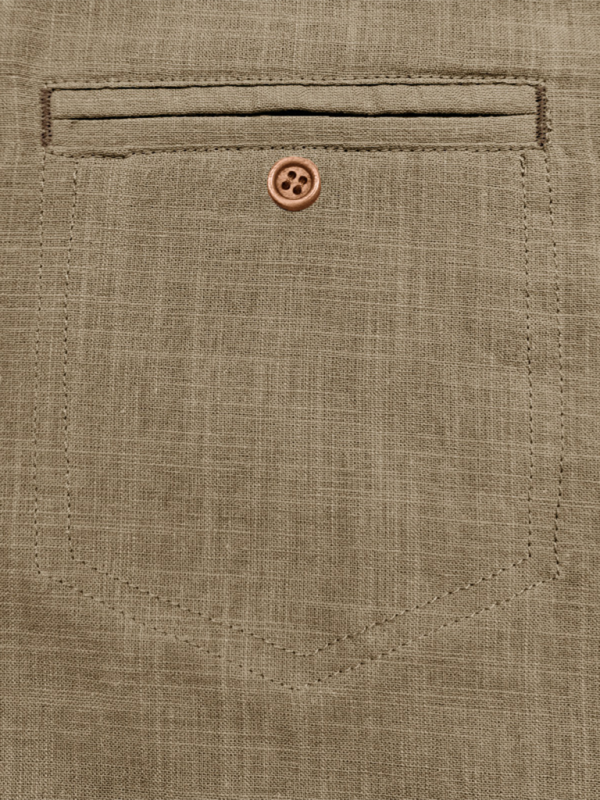 Luxe Linen Blend Short-Sleeve Casual Shirt for Men - Perfect for Spring-Summer Comfort - MENLL