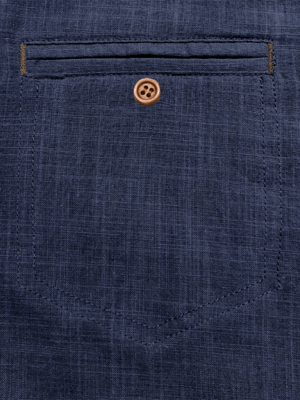 Luxe Linen Blend Short-Sleeve Casual Shirt for Men - Perfect for Spring-Summer Comfort - MENLL