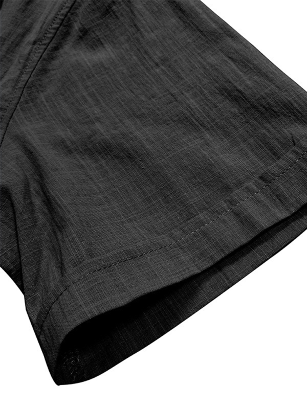 Luxe Linen Blend Short-Sleeve Casual Shirt for Men - Perfect for Spring-Summer Comfort - MENLL