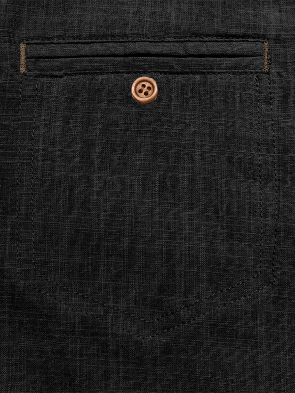 Luxe Linen Blend Short-Sleeve Casual Shirt for Men - Perfect for Spring-Summer Comfort - MENLL