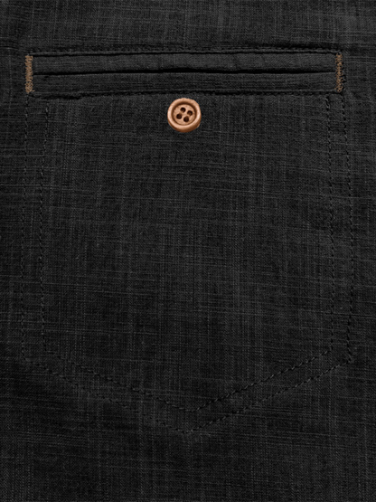 Luxe Linen Blend Short-Sleeve Casual Shirt for Men - Perfect for Spring-Summer Comfort - MENLL