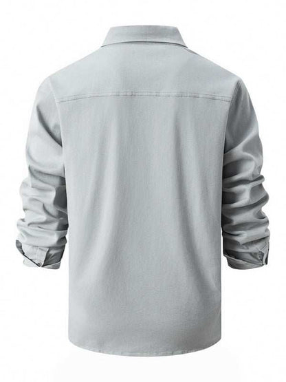Stylish Long Sleeve Casual Business Shirt for Men – Elevate Your Everyday Look - MENLL