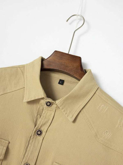 Stylish Long Sleeve Casual Business Shirt for Men – Elevate Your Everyday Look - MENLL