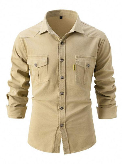 Stylish Long Sleeve Casual Business Shirt for Men – Elevate Your Everyday Look - MENLL