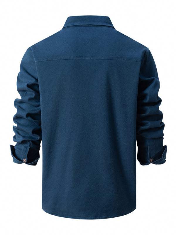 Stylish Long Sleeve Casual Business Shirt for Men – Elevate Your Everyday Look - MENLL