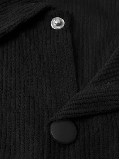 Stylish Men's Corduroy Button-Down Shirt with Multi-Pockets for Ultimate Casual Comfort - MENLL