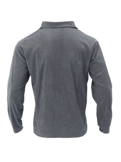 Stylish Men's Corduroy Button-Down Shirt with Multi-Pockets for Ultimate Casual Comfort - MENLL