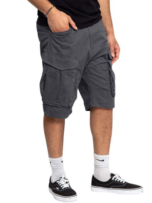 Stylish Men's Lightweight Multi-Pocket Cargo Shorts for Effortless Summer Style - MENLL