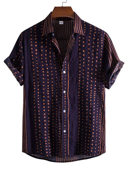 Vibrant Floral Paradise: Men's Casual Short Sleeve Summer Shirt - MENLL