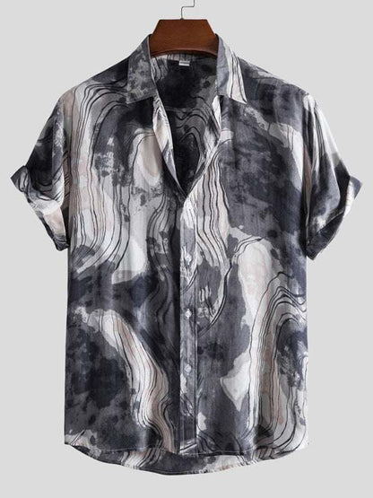 Vibrant Floral Paradise: Men's Casual Short Sleeve Summer Shirt - MENLL