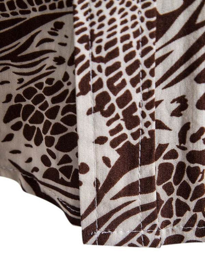 Vibrant Floral Paradise: Men's Casual Short Sleeve Summer Shirt - MENLL